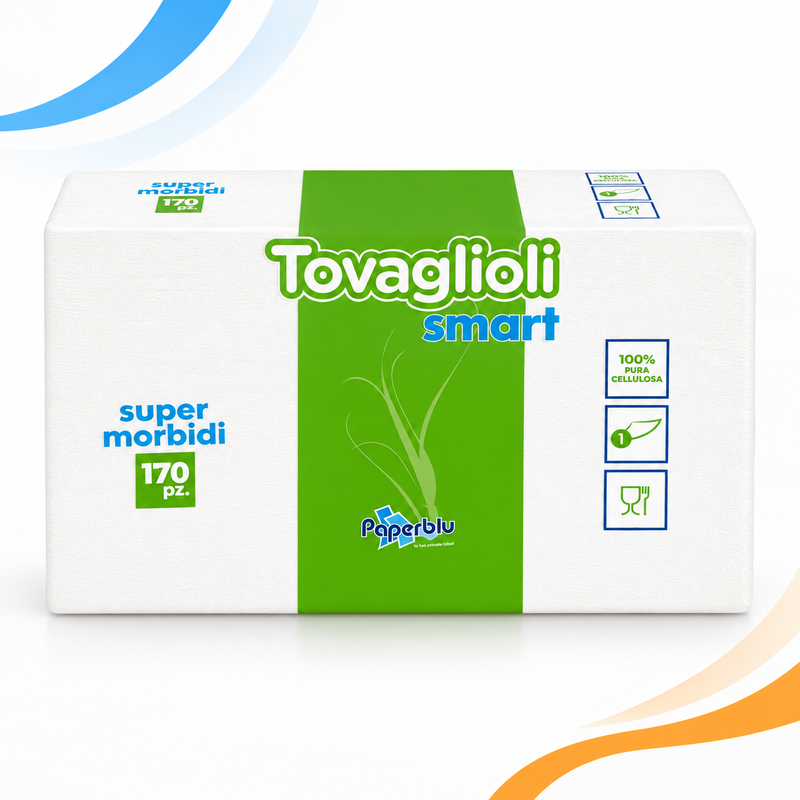 Tovaglioli Monouso Bianchi 100% Cellulosa 170 Pezzi – Super Morbidi